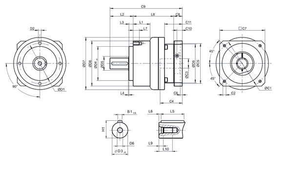 AE series- aseptic stainless gearbox for continuous of cyclical operation