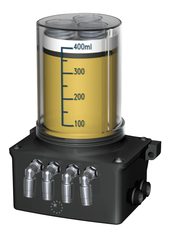 Automated CNC lubrication system complete with progressive distributor