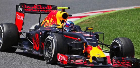 De apex van Max Verstappen